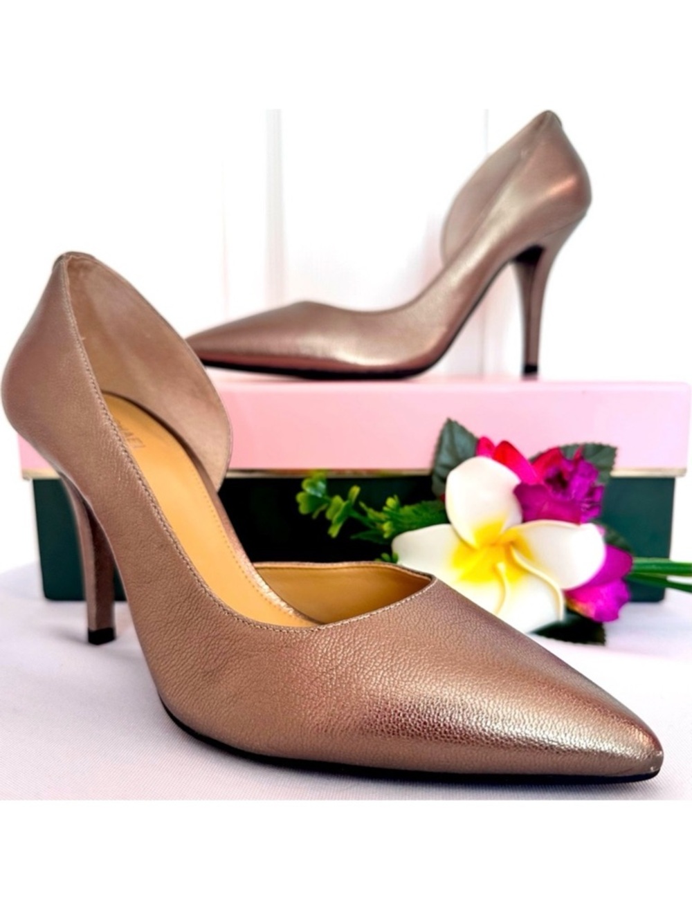 MICHAEL KORS ~ Bronze Pointed 4-inch Heels Office Professional